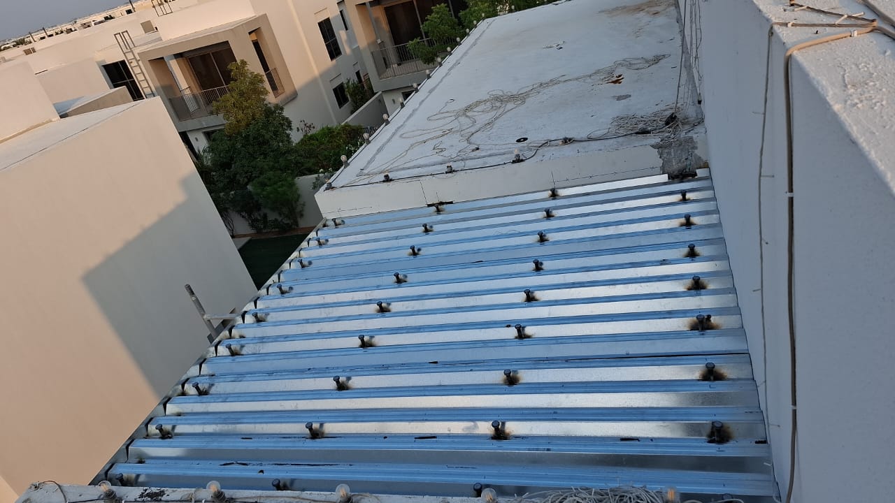 Steel construction site